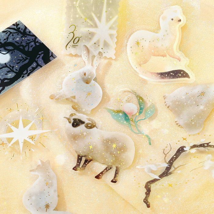 BGM 'Stardust Magic' Clear Deco Stickers - Moon