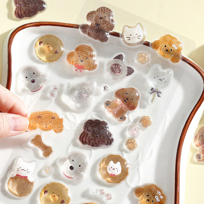 BGM 'Kyururun' 3D Stickers - Fluffy Animals
