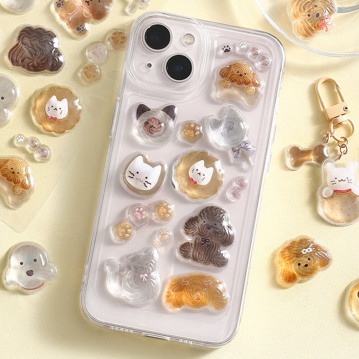 BGM 'Kyururun' 3D Stickers - Fluffy Animals