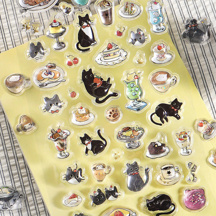 BGM 'Kyururun' 3D Stickers - Kuroneko Coffee Shop