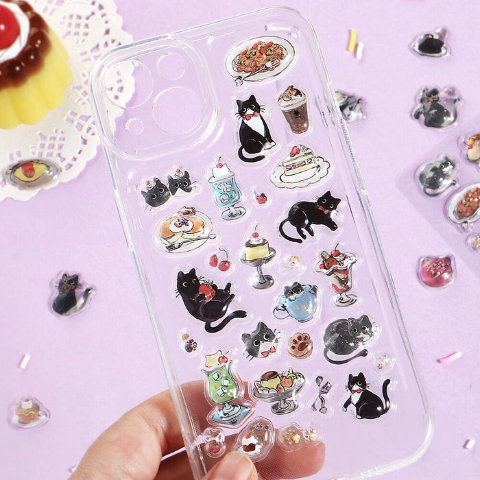 BGM 'Kyururun' 3D Stickers - Kuroneko Coffee Shop