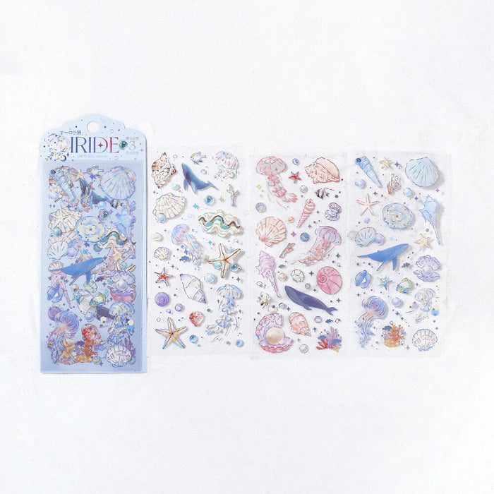 BGM 'IRIDE' Series Clear Deco Stickers - Ocean