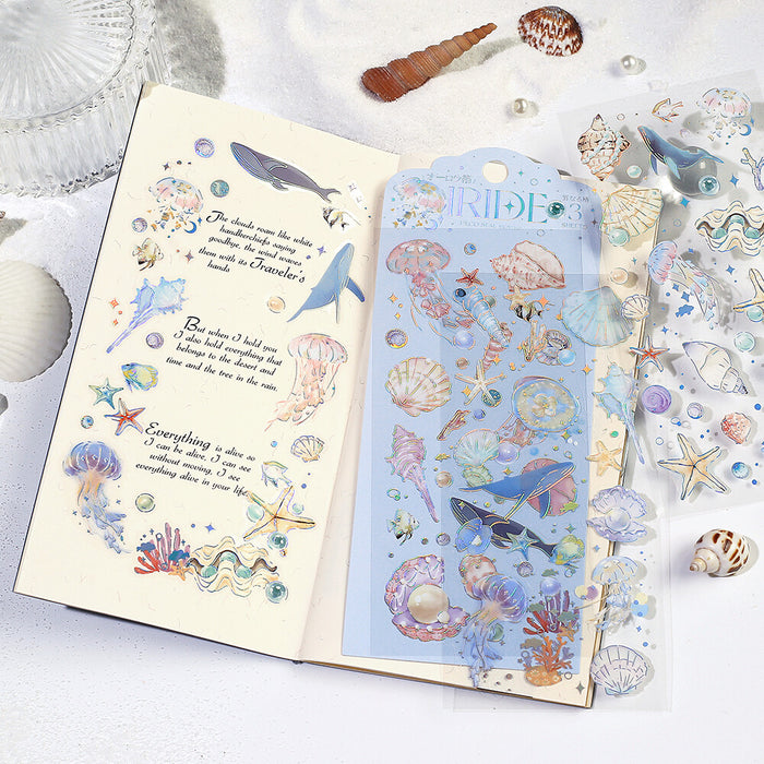 BGM 'IRIDE' Series Clear Deco Stickers - Ocean
