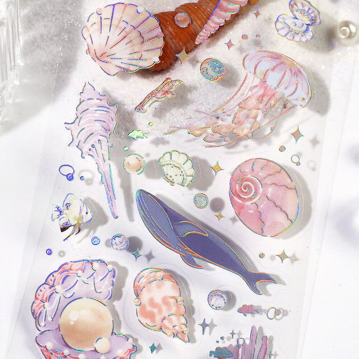 BGM 'IRIDE' Series Clear Deco Stickers - Ocean