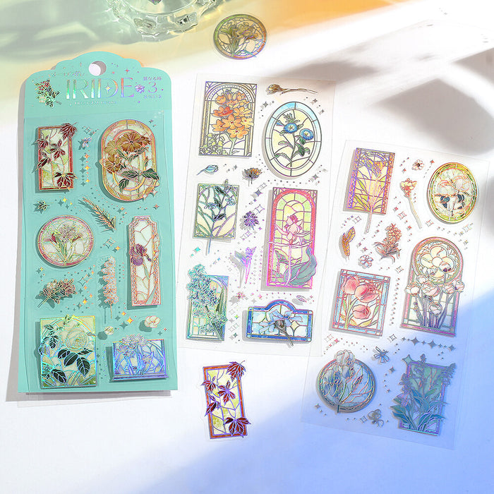 BGM 'IRIDE' Series Clear Deco Stickers - Stained Glass