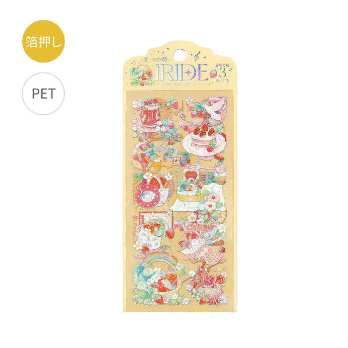 BGM 'IRIDE' Series Clear Deco Stickers - Strawberry