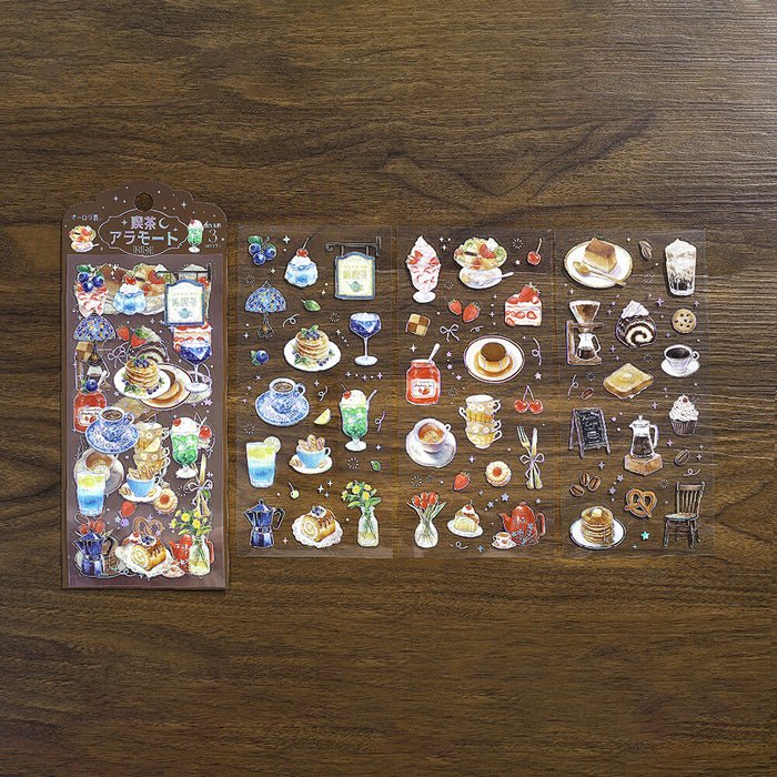 BGM 'IRIDE' Series Clear Deco Stickers - Cafe
