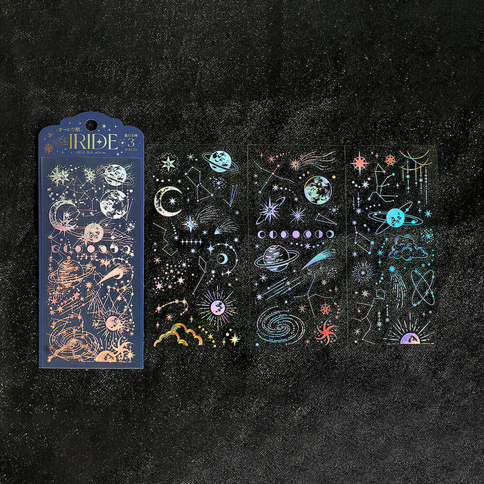 BGM 'IRIDE' Series Clear Deco Stickers - Galaxy