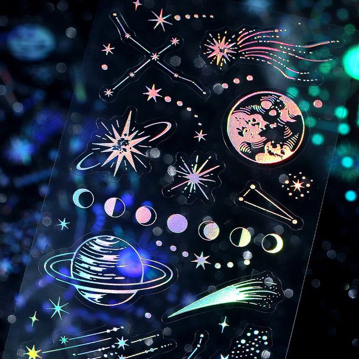 BGM 'IRIDE' Series Clear Deco Stickers - Galaxy