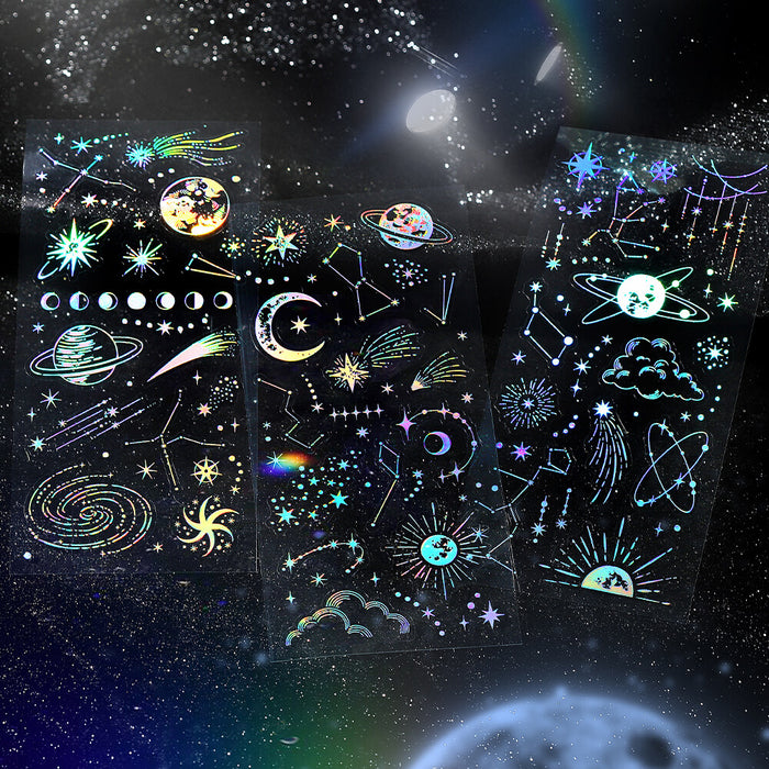 BGM 'IRIDE' Series Clear Deco Stickers - Galaxy