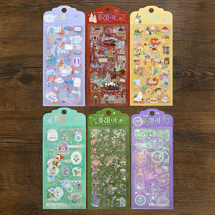 BGM 'IRIDE' Series Clear Deco Stickers - Leisurely Days