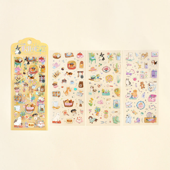BGM 'IRIDE' Series Clear Deco Stickers - Leisurely Days