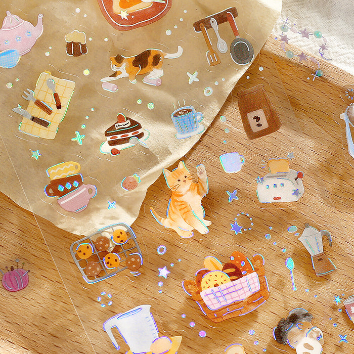 BGM 'IRIDE' Series Clear Deco Stickers - Leisurely Days