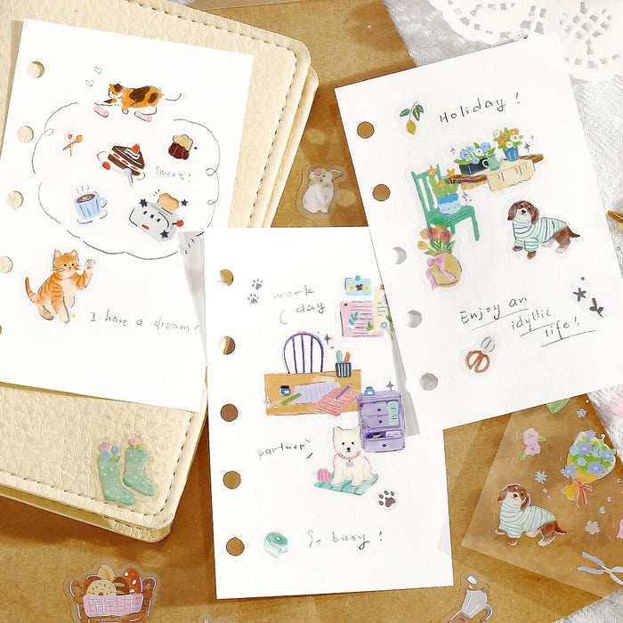 BGM 'IRIDE' Series Clear Deco Stickers - Leisurely Days