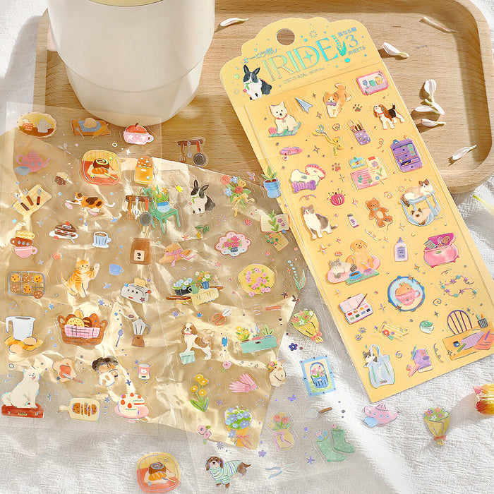 BGM 'IRIDE' Series Clear Deco Stickers - Leisurely Days