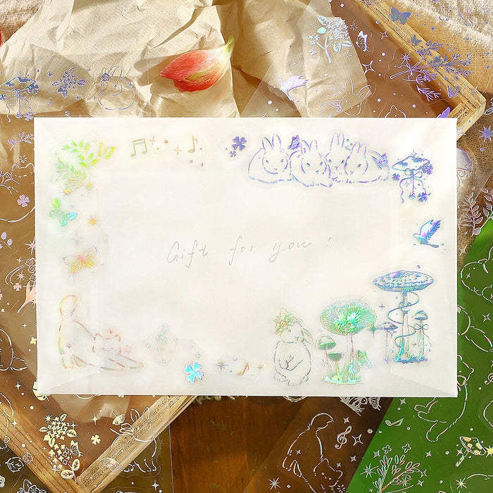 BGM 'IRIDE' Series Clear Deco Stickers - Friends in the Forest