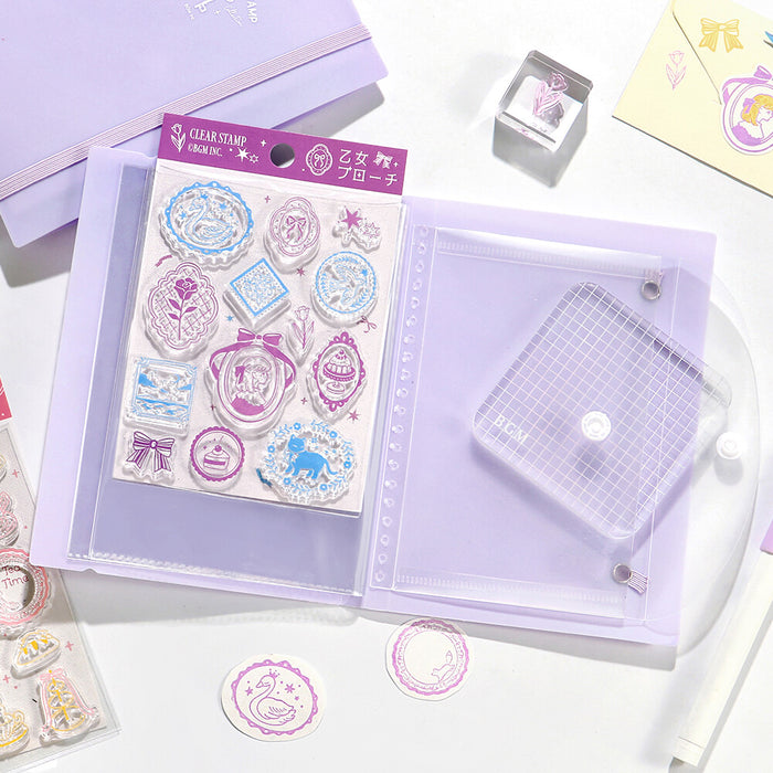 BGM Clear Stamp Storage Folder - Lilac