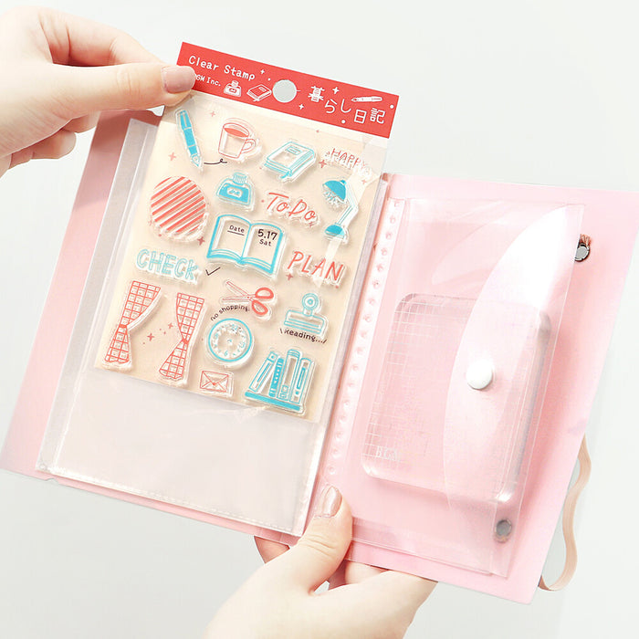 BGM Clear Stamp Storage Folder - Sakura