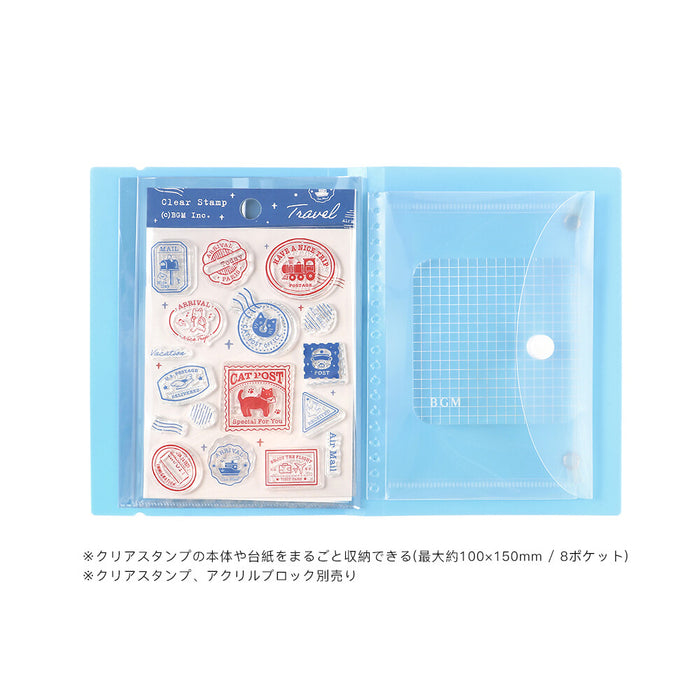 BGM Clear Stamp Storage Folder - Baby Blue