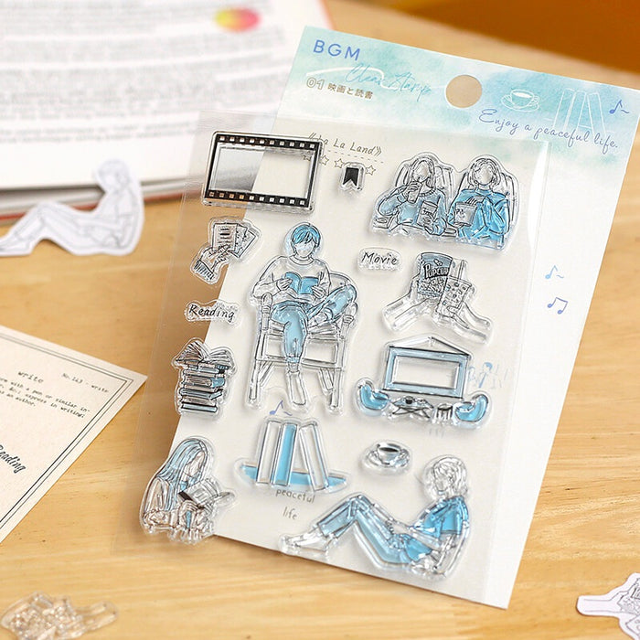 BGM Japan Clear Stamps - Movies & Reading