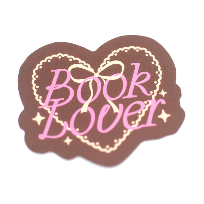 Brown Book Lover Vinyl Sticker