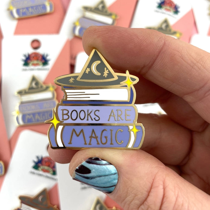 Books Are Magic Enamel Lapel Pin