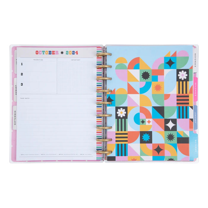 The Happy Planner 2024-2025 'Bright Pops' CLASSIC VERTICAL CHECKLIST Happy Planner - 18 Months