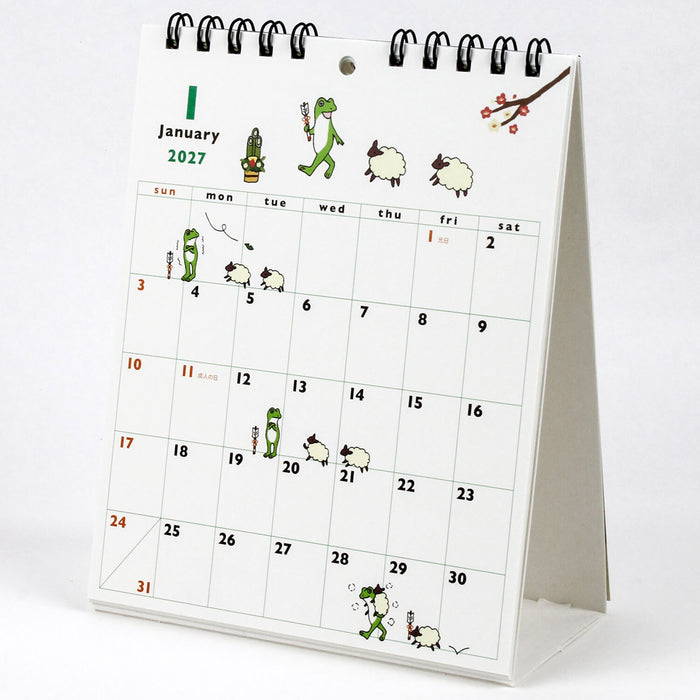 2027 Frog Time Desktop Calendar