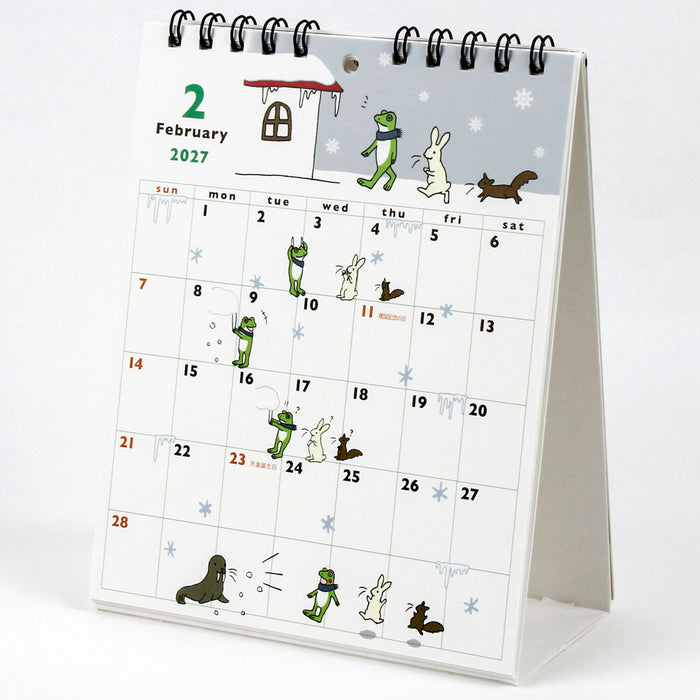 2027 Frog Time Desktop Calendar