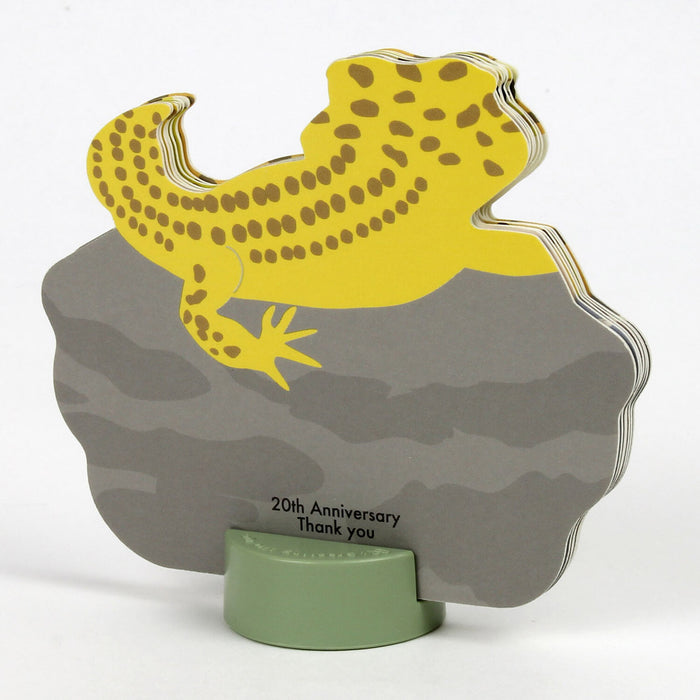 2027 Die-Cut Mini Desk Calendar - Leopard Gecko
