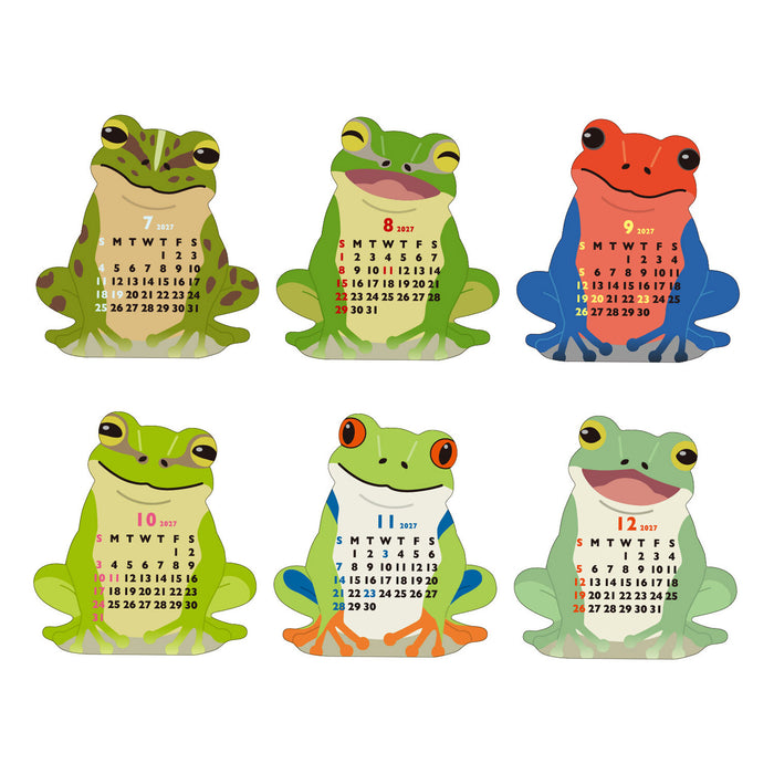 2027 Die-Cut Mini Desk Calendar - Frog