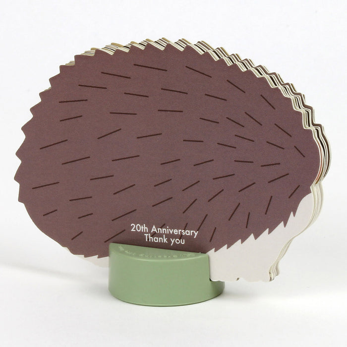 2027 Die-Cut Mini Desk Calendar - Hedgehog