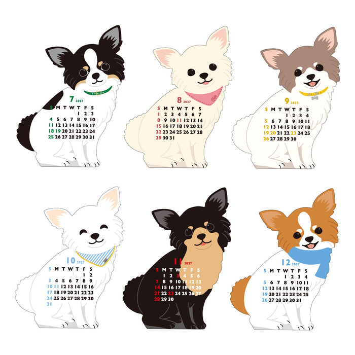 2027 Die-Cut Mini Desk Calendar - Chihuahua