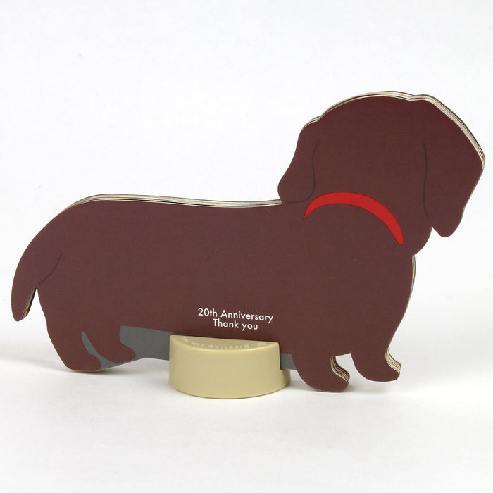 2027 Die-Cut Mini Desk Calendar - Miniature Dachshund
