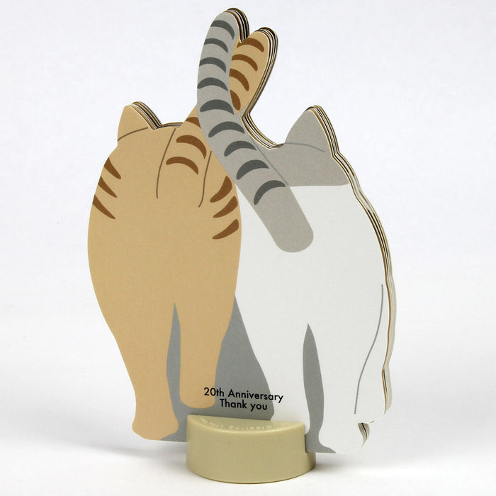 2027 Die-Cut Mini Desk Calendar - Twin Cats