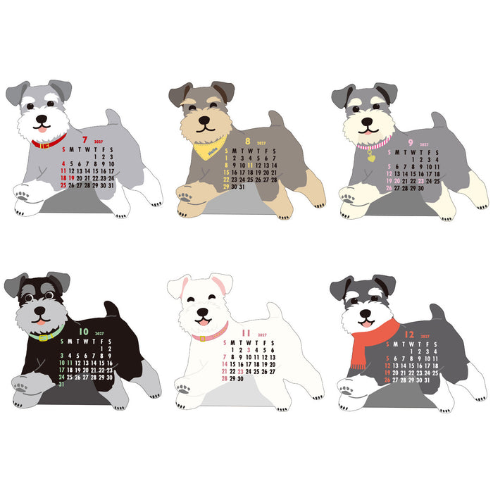 2027 Die-Cut Desk Calendar - Schnauzer