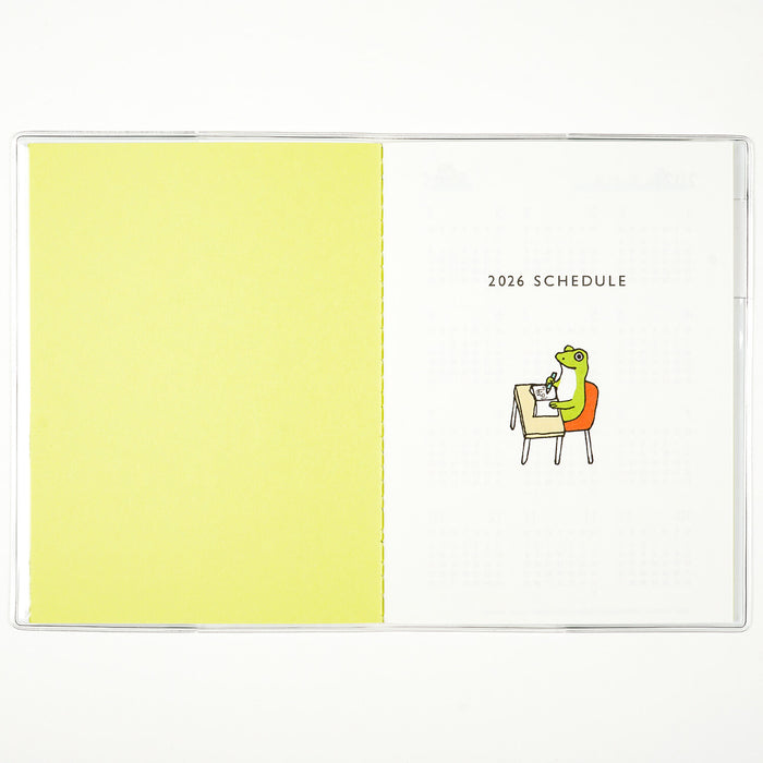 Frog Time 2026 A6 Monthly Planner - Grey