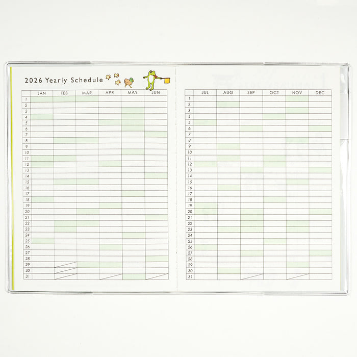 Frog Time 2026 A6 Monthly Planner - Grey