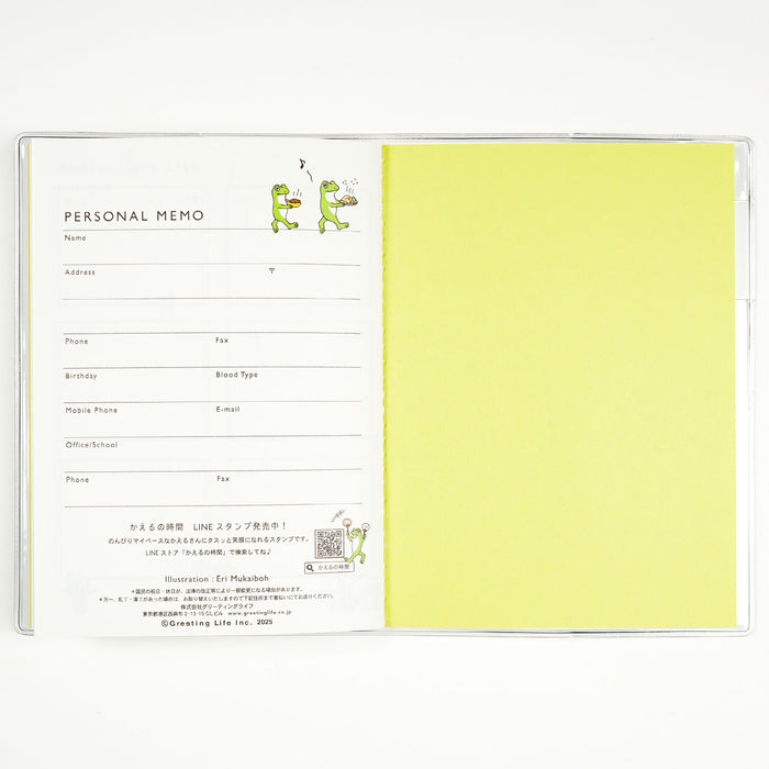 Frog Time 2026 A6 Monthly Planner - Grey
