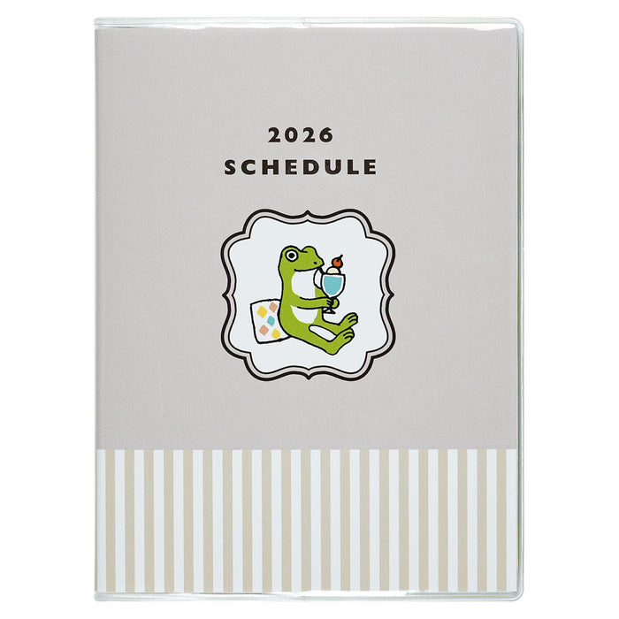 Frog Time 2026 A6 Monthly Planner - Grey