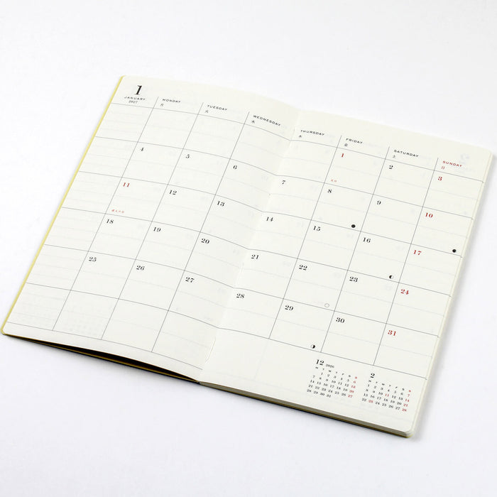 2027 B6 Slim Softcover Monthly Planner - Cat & Blue