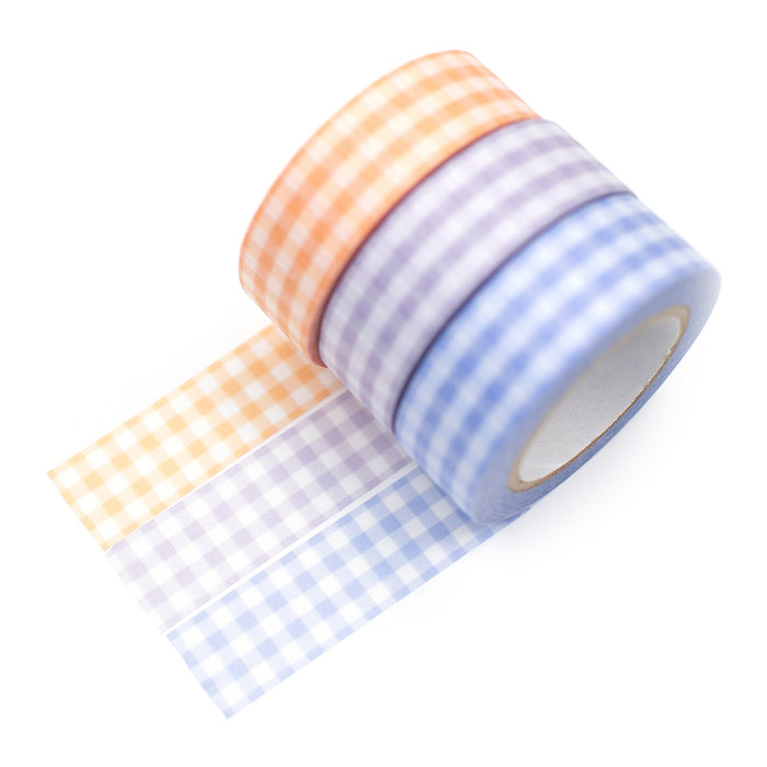 Pastel Gingham Check Washi Tape - 3 Colours