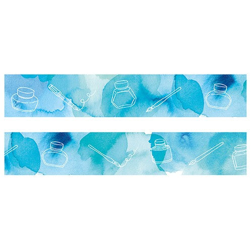 Transparent Masking Tape - Blue Ink