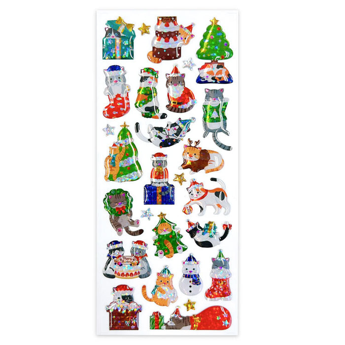 Christmas Drop Stickers - Cats