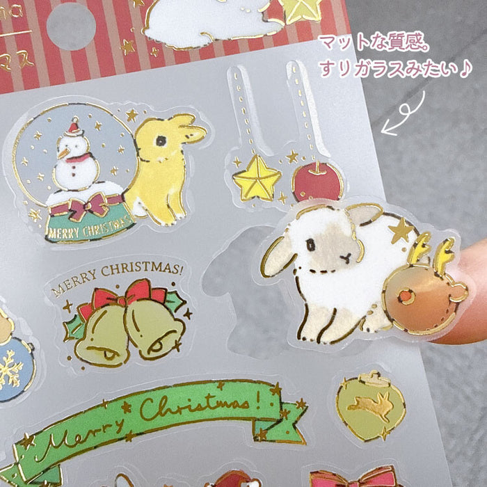 Schinako Moriyama PET Stickers - Christmas with a Rabbit