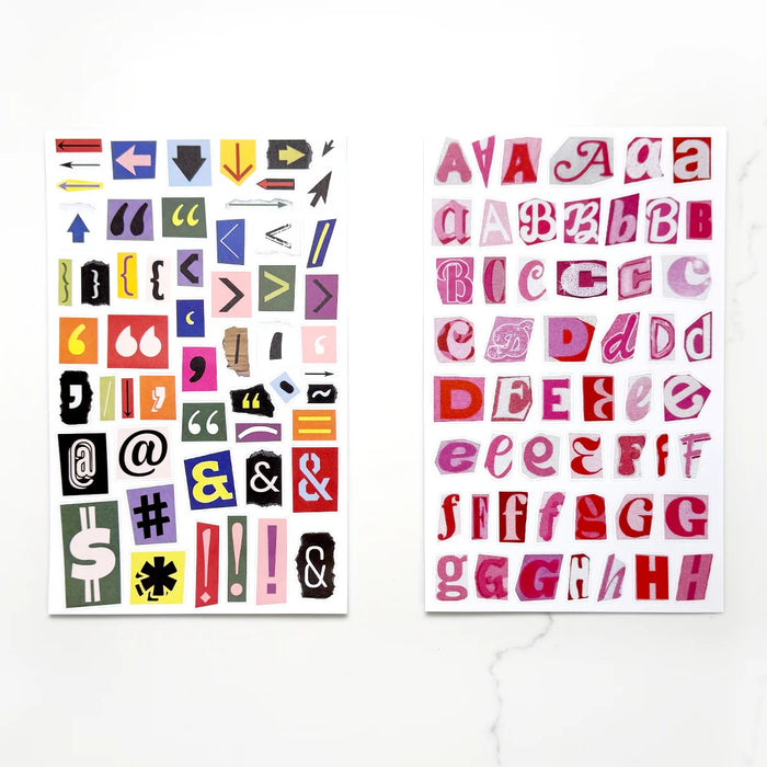 Collage Type Sticker Book