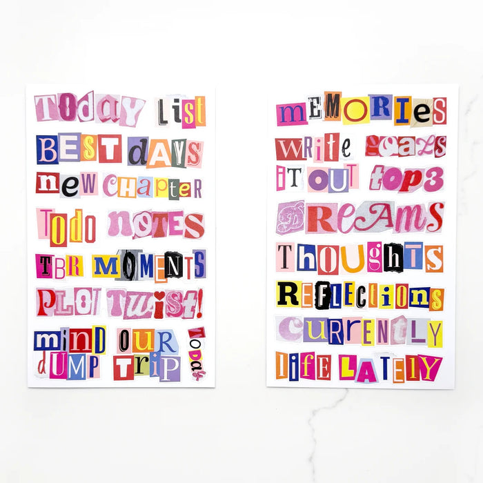 Collage Type Sticker Book