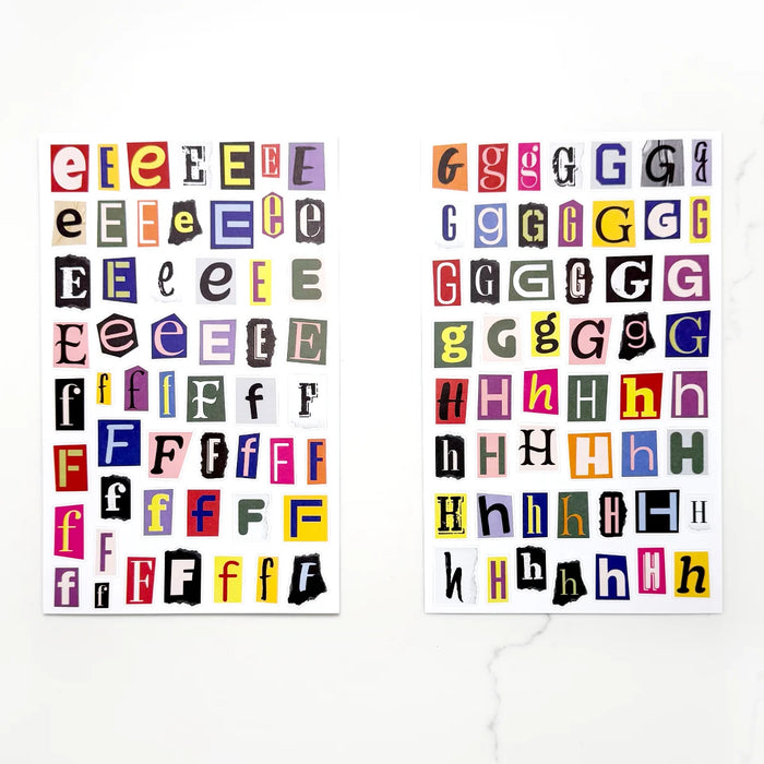 Collage Type Sticker Book