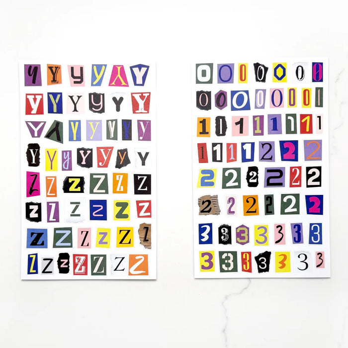 Collage Type Sticker Book