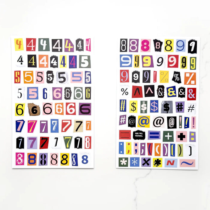 Collage Type Sticker Book